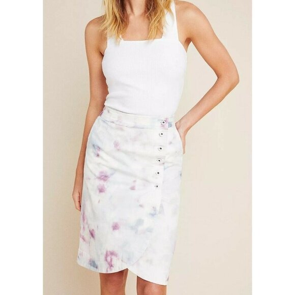 NWT Kimmie Tie-Dye Tulip Knee Length Skirt - Picture 1 of 9